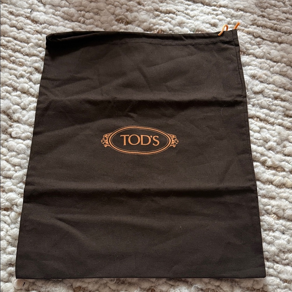 NEW Tod's Dark Brown Drawstring Bag